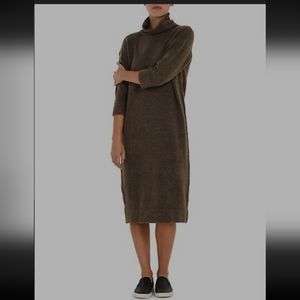 Paper Label Quietude Lydia Soft Knit Sweater Dress Dark Taupe Small